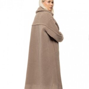 BISTON JACKET TEDDY ΓΥΝΑΙΚΕΙΟ ΓΚΡΙ-ΚΑΦΕ 54-101-038 REGULAR FIT