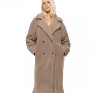 BISTON JACKET TEDDY ΓΥΝΑΙΚΕΙΟ ΓΚΡΙ-ΚΑΦΕ 54-101-038 REGULAR FIT