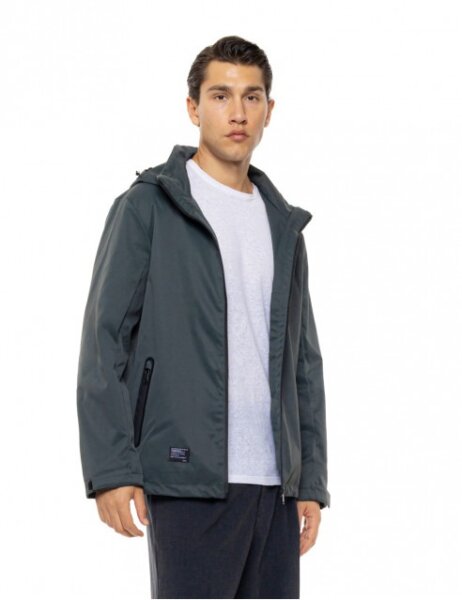 BISTON JACKET ΜΕ ΖΑΚΕΤΑ FLEECE ΕΣΩΤΕΡΙΚΑ ΑΝΔΡΙΚΟ ΠΡΑΣΙΝΟ 54-201-051 REGULAR FIT