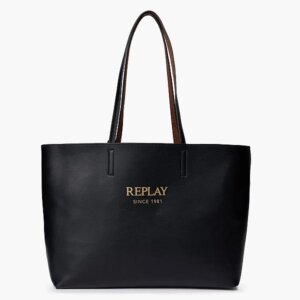 REPLAY ΤΣΑΝΤΑ ΣΕΤ ΔΙΠΛΗΣ ΩΨΗΣ ΚΑΦΕ-ΜΑΥΡΟ FW3553.005.A2018A.X049