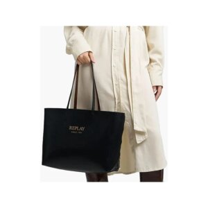 REPLAY ΤΣΑΝΤΑ ΣΕΤ ΔΙΠΛΗΣ ΩΨΗΣ ΚΑΦΕ-ΜΑΥΡΟ FW3553.005.A2018A.X049