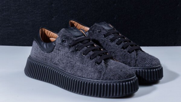 BERGMAN SNEAKER ΚΟΤΛΕ-ΔΕΡΜΑ ΜΑΥΡΟ ΑΝΤΡΙΚΟ IBI01-KT