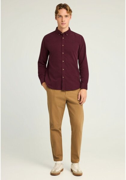 FUNKY BUDDHA ΠΟΥΚΑΜΙΣΟ ΚΟΤΛΕ ΜΠΟΡΝΤΩ FBM012-003-05 REGULAR FIT