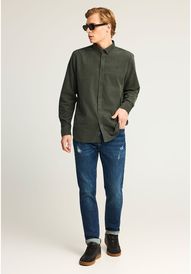 FUNKY BUDDHA ΠΟΥΚΑΜΙΣΟ ΚΟΤΛΕ ΧΑΚΙ FBM012-003-05 REGULAR FIT FUNKY BUDDHA ΠΟΥΚΑΜΙΣΟ ΚΟΤΛΕ ΧΑΚΙ FBM012-003-05 REGULAR FIT