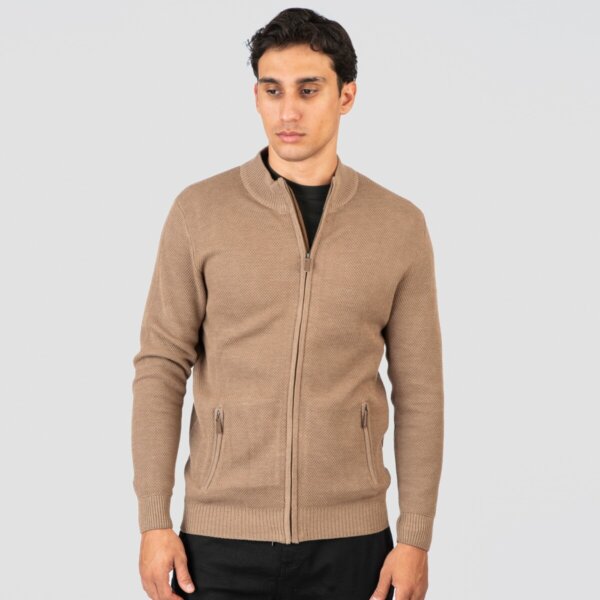 DOUBLE ΖΑΚΕΤΑ ΠΛΕΚΤΗ ΑΝΔΡΙΚΗ ΜΠΕΖ KNIT-8024 REGULAR FIT