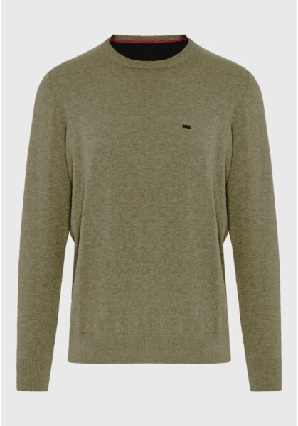 FUNKY BUDDHA ΠΛΕΚΤΟ ΒΑΜΒΑΚΕΡΟ ΑΝΔΡΙΚΟ HUNTER GREEN MEL FBM012-001-09 REGULAR FIT