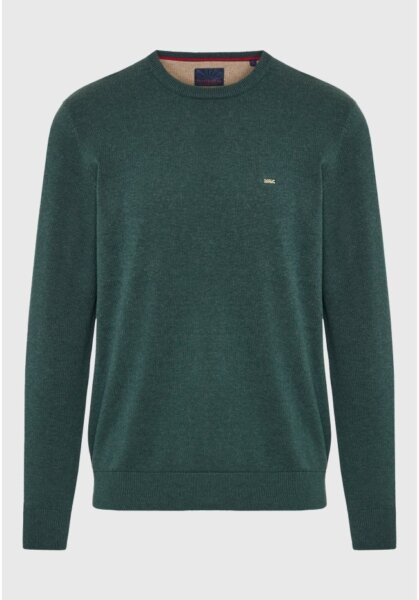 FUNKY BUDDHA ΠΛΕΚΤΟ ΒΑΜΒΑΚΕΡΟ ΑΝΔΡΙΚΟ ΠΡΑΣΙΝΟ-PINE GREEN MEL FBM012-001-09 REGULAR FIT