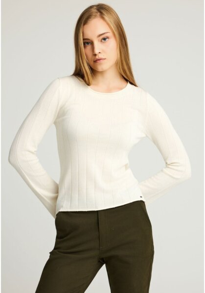 FUNKY BUDDHA ΠΛΕΚΤΟ ΓΥΝΑΙΚΕΙΟ ΛΕΥΚΟ ΜΕ PATTERN ΡΙΓΑΣ FBL012-129-09 REGULAR FIT