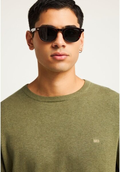 FUNKY BUDDHA ΠΛΕΚΤΟ ΒΑΜΒΑΚΕΡΟ ΑΝΔΡΙΚΟ ΧΑΚΙ-HUNTER GREEN MEL FBM012-001-09 REGULAR FIT