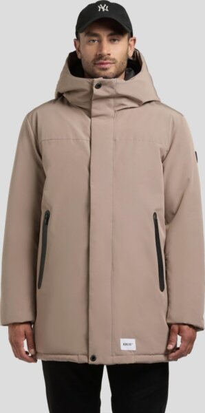KHUJO JACKET PARKA ΑΝΔΡΙΚΟ MIDI ΚΑΦΕ-GREIGE KANN2 2018JK253 123-GREIGE REGULAR FIT