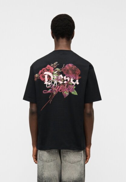 DIESEL T-SHIRT ΑΝΔΡΙΚΟ ΜΑΥΡΟ A22497-0PLAT-9XX T-BOGGY-V4 REGULAR FIT