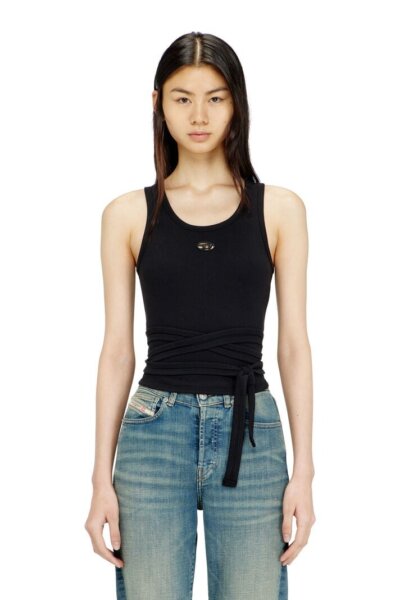 DIESEL T-SHIRT ΤΙΡΑΝΤΑΚΙ ΓΥΝΑΙΚΕΙΟ ΜΑΥΡΟ A21019-0EJAI-9XX T-ANKY-TAIL-S1 TANK TOP