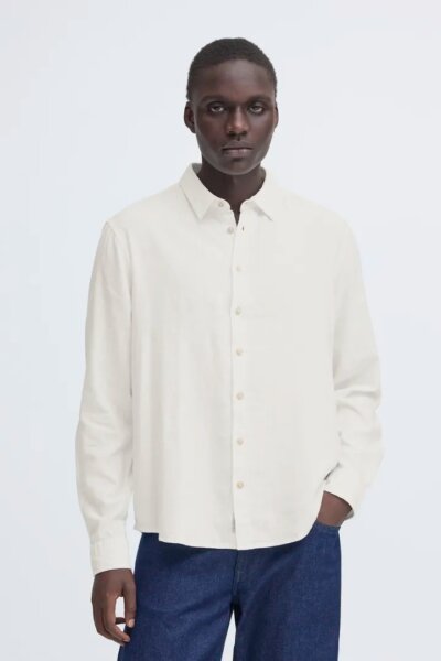 BLEND ΠΟΥΚΑΜΙΣΟ ΛΙΝΟ ΑΝΤΡΙΚΟ ΛΕΥΚΟ BHBOBBY 20720211-110602 REGULAR FIT