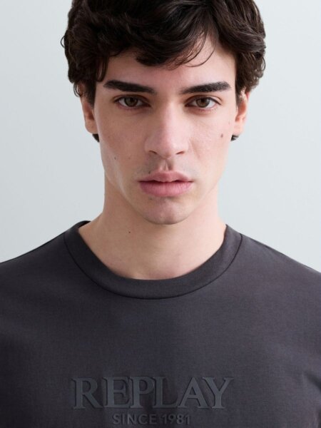 REPLAY T-SHIRT ΑΝΔΡΙΚΟ ΑΝΘΡΑΚΙ M3341.000.2660.293 REGULAR FIT
