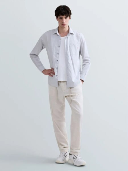 REPLAY ΠΟΥΚΑΜΙΣΟ ΑΝΔΡΙΚΟ ΓΚΡΙ M4148.000.52864.010 REGULAR FIT