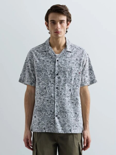 REPLAY ΠΟΥΚΑΜΙΣΟ ΚΟΝΤΟΜΑΝΙΚΟ ΑΝΔΡΙΚΟ FLORAL M4157.000.75102.020 REGULAR FIT
