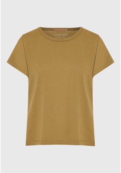 FUNKY BUDDHA T-SHIRT ΓΥΝΑΙΚΕΙΟ ΧΑΚΙ FBL013-103-04 REGULAR FIT