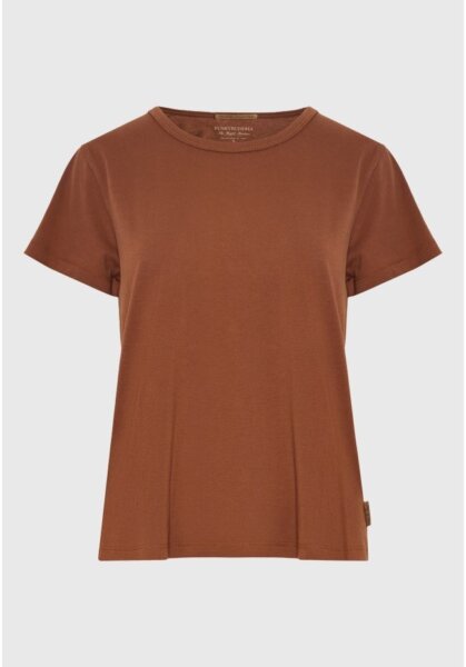 FUNKY BUDDHA T-SHIRT ΓΥΝΑΙΚΕΙΟ ΚΑΦΕ FBL013-103-04 REGULAR FIT