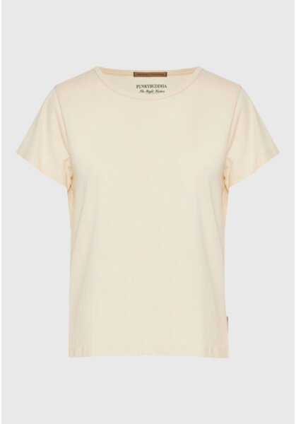 FUNKY BUDDHA T-SHIRT ΓΥΝΑΙΚΕΙΟ ΕΚΡΟΥ FBL013-103-04 REGULAR FIT