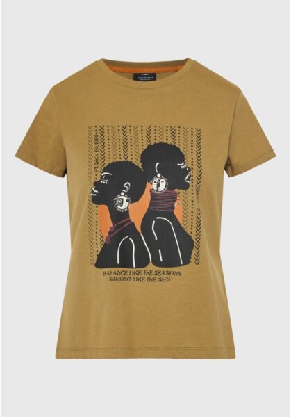 FUNKY BUDDHA T-SHIRT ΓΥΝΑΙΚΕΙΟ ΧΑΚΙ FBL013-122-04 REGULAR FIT