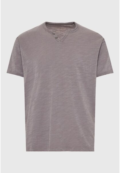 FUNKY BUDDHA T-SHIRT V-NECK ΑΝΔΡΙΚΟ ΓΚΡΙ-STEEL GREY FBM013-004-04 REGULAR FIT