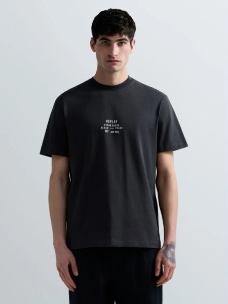 REPLAY T-SHIRT ΑΝΔΡΙΚΟ ΓΚΡΙ M3424.000.23804.293 REGULAR FIT