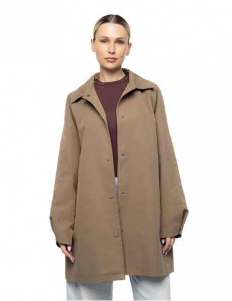 BISTON JACKET ΓΥΝΑΙΚΕΙΟ MIDI ΛΑΔΙ-COFFEE 55-101-003 REGULAR FIT