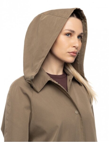 BISTON JACKET ΓΥΝΑΙΚΕΙΟ MIDI ΛΑΔΙ-COFFEE 55-101-003 REGULAR FIT