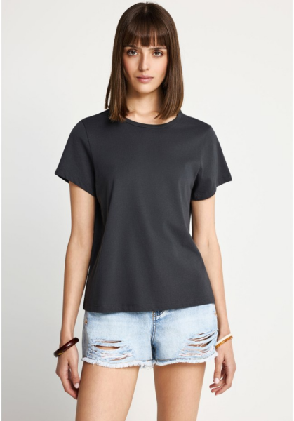 FUNKY BUDDHA T-SHIRT ΓΥΝΑΙΚΕΙΟ ΑΝΘΡΑΚΙ FBL013-103-04 REGULAR FIT