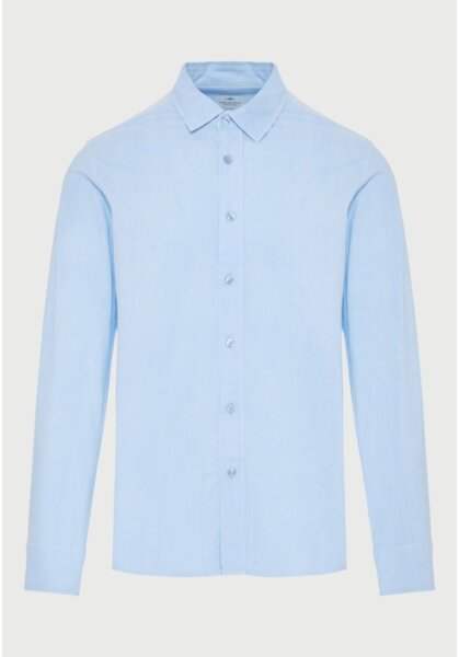 FUNKY BUDDHA ΠΟΥΚΑΜΙΣΟ OXFORD ΑΝΤΡΙΚΟ ΓΑΛΑΖΙΟ-LT BLUE FBM013-051-05 REGULAR FIT