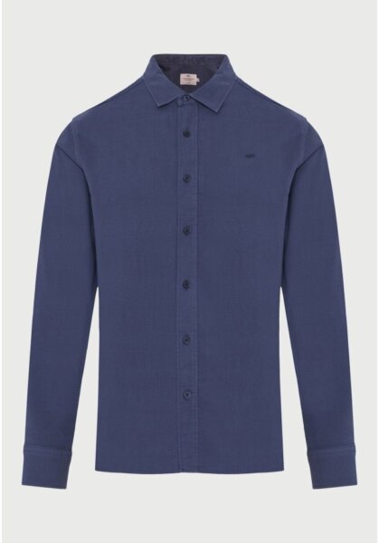 FUNKY BUDDHA ΠΟΥΚΑΜΙΣΟ OXFORD ΑΝΤΡΙΚΟ ΜΠΛΕ-INDIGO FBM013-051-05 REGULAR FIT