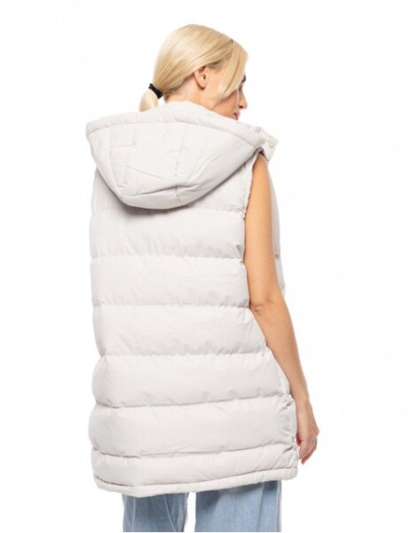 BISTON JACKET ΑΜΑΝΙΚΟ ΓΥΝΑΙΚΕΙΟ MIDI ΛΕΥΚΟ-ICE 52-102-006 REGULAR FIT