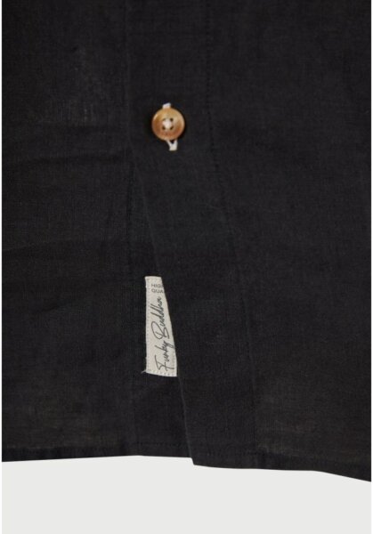 FUNKY BUDDHA ΠΟΥΚΑΜΙΣΟ ΛΙΝΟ ΑΝΔΡΙΚΟ ΜΑΥΡΟ FBM013-001-05 REGULAR FIT