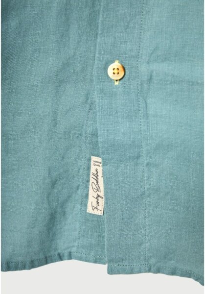 FUNKY BUDDHA ΠΟΥΚΑΜΙΣΟ ΛΙΝΟ ΑΝΔΡΙΚΟ ΜΕΝΤΑ-MINERAL BLUE FBM013-001-05 REGULAR FIT