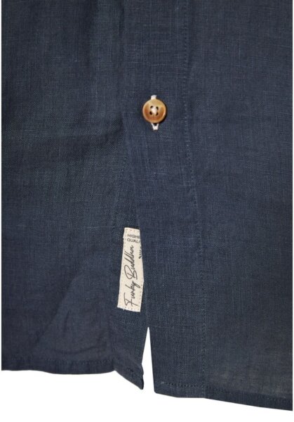 FUNKY BUDDHA ΠΟΥΚΑΜΙΣΟ ΛΙΝΟ ΑΝΔΡΙΚΟ ΓΚΡΙ ΣΚΟΥΡΟ-DK GREY FBM013-001-05 REGULAR FIT