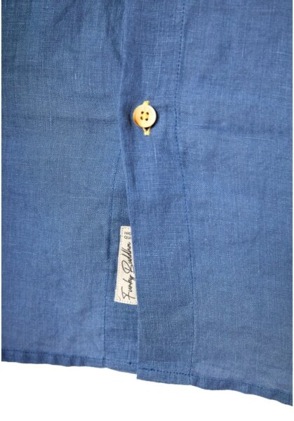 FUNKY BUDDHA ΠΟΥΚΑΜΙΣΟ ΛΙΝΟ ΑΝΔΡΙΚΟ ΜΠΛΕ-INDIGO FBM013-001-05 REGULAR FIT