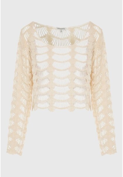 FUNKY BUDDHA ΜΠΛΟΥΖΑ ΜΕ ΑΡΑΙΗ ΠΛΕΞΗ ΓΥΝΑΙΚΕΙΑ ΜΠΕΖ FBL013-102-07 RELAXED FIT