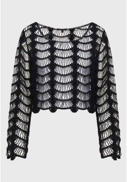 FUNKY BUDDHA ΜΠΛΟΥΖΑ ΜΕ ΑΡΑΙΗ ΠΛΕΞΗ ΓΥΝΑΙΚΕΙΑ ΜΑΥΡΗ FBL013-102-07 RELAXED FIT