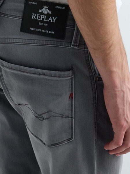 REPLAY JEAN ΑΝΔΡΙΚΟ ΓΚΡΙ-MEDIUM GREY ANBASS M914.000.103.C35.096 SLIM FIT