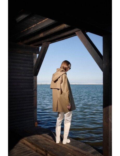 BISTON JACKET ΓΥΝΑΙΚΕΙΟ ΛΑΔΙ-COFFEE 55-101-003 REGULAR FIT