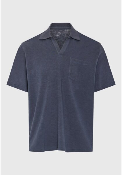 FUNKY BUDDHA POLO ΦΛΑΜΑ ΑΝΔΡΙΚΟ ΓΚΡΙ ΣΚΟΥΡΟ FBM013-013-11 RELAXED FIT