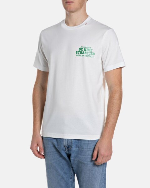 REPLAY T-SHIRT ΑΝΔΡΙΚΟ ΛΕΥΚΟ M3547.000.23608P.011 REGULAR FIT