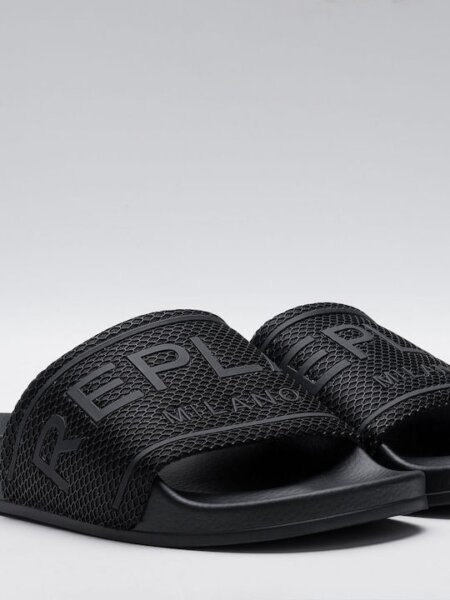 REPLAY SLIDES ΑΝΤΡΙΚΗ ΜΑΥΡΗ UP LOGO GMF1A.000.C0079T-0562 BLACK BLACK