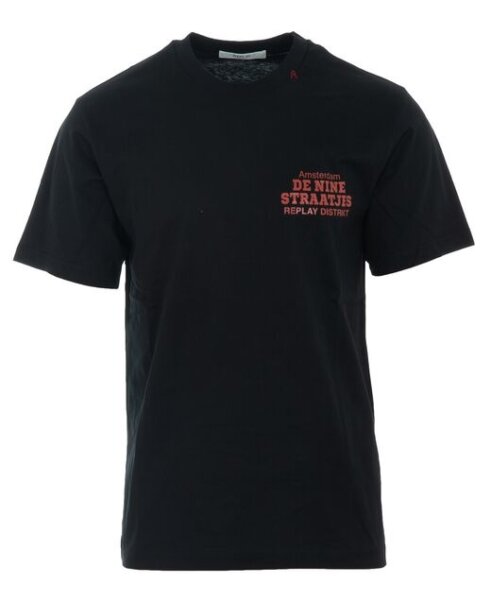 REPLAY T-SHIRT ΑΝΔΡΙΚΟ ΜΑΥΡΟ M3547.000.23608P.098 REGULAR FIT