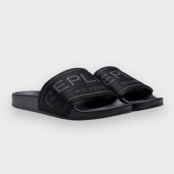 REPLAY SLIDES ΑΝΤΡΙΚΗ ΜΑΥΡΗ UP LOGO GMF1A.000.C0079T-0562 BLACK BLACK