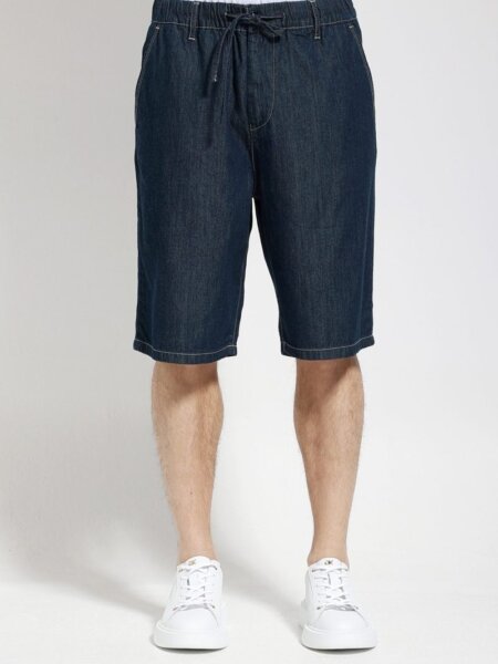 TRESOR ΒΕΡΜΟΥΔΑ DENIM ΑΝΤΡΙΚH ΜΠΛΕ ΣΚΟΥΡΟ 456096-SILVIO LOOSE FIT