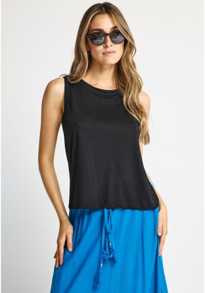 FUNKY BUDDHA T-SHIRT ΓΥΝΑΙΚΕΙΟ ΜΑΥΡΟ FBL013-112-04 REGULAR FIT