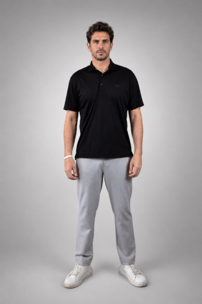 SIDE EFFECT POLO ΑΝΔΡΙΚΟ ΜΑΥΡΟ PL-6214-01 REGULAR FIT