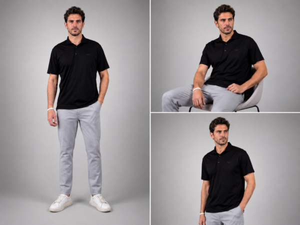 SIDE EFFECT POLO ΑΝΔΡΙΚΟ ΜΑΥΡΟ PL-6214-01 REGULAR FIT