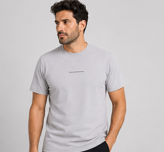 SIDE EFFECT T-SHIRT ΑΝΔΡΙΚΟ ΓΚΡΙ R-6244-08 REGULAR FIT